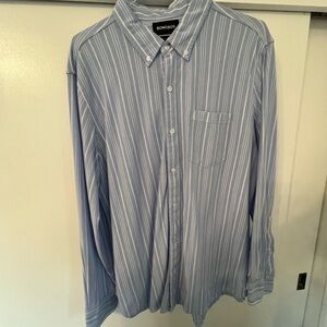 Bonobos Blue and White Knit Oxford Button Down Shirt